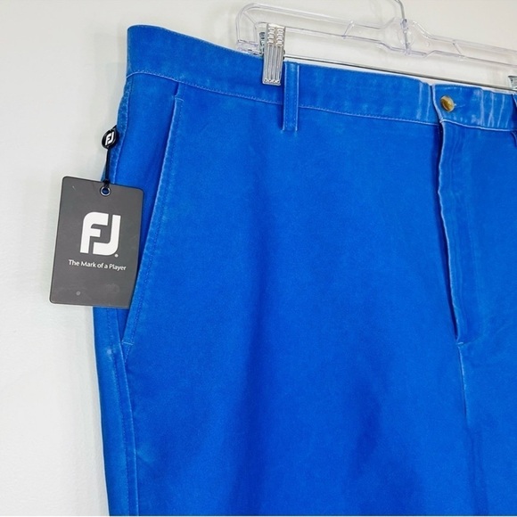 NWT FootJoy Blue Washed Twill Chino Shorts 42W - Picture 4 of 6